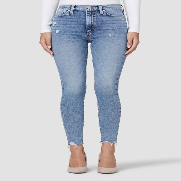 Hudson Jeans Barbara High Waist Distressed Super Skinny Jeans In Master - Picture 2 of 3